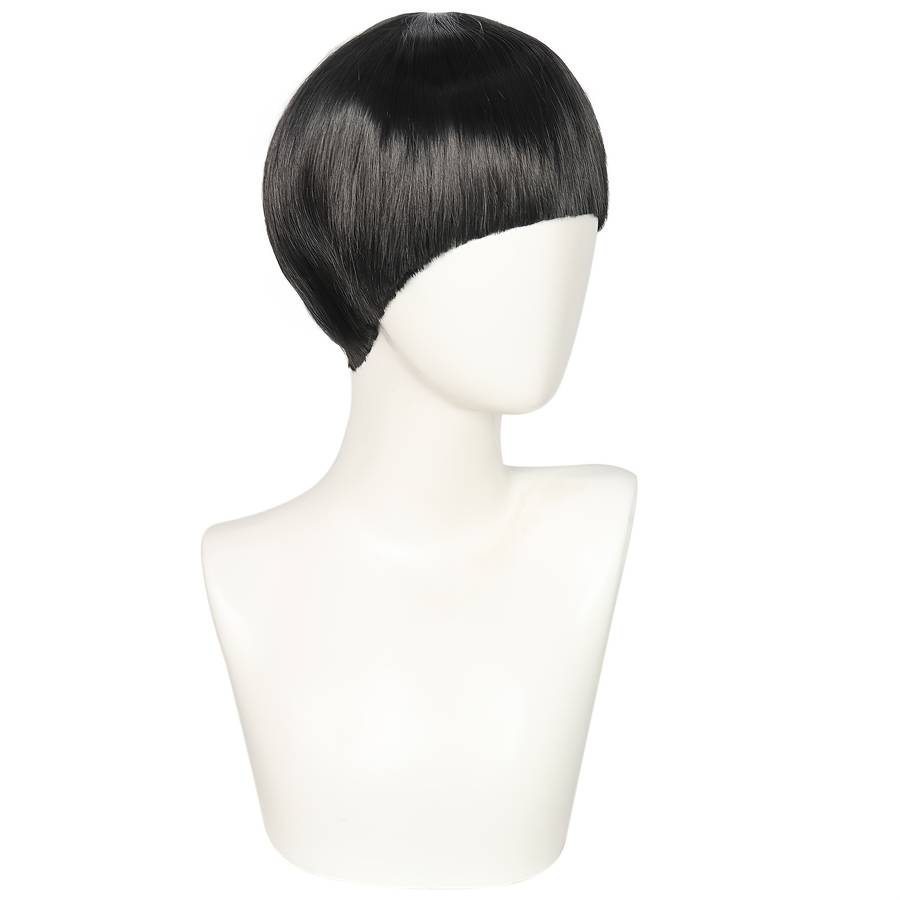 1Pc Black 25.4cm Fashion Design Wig