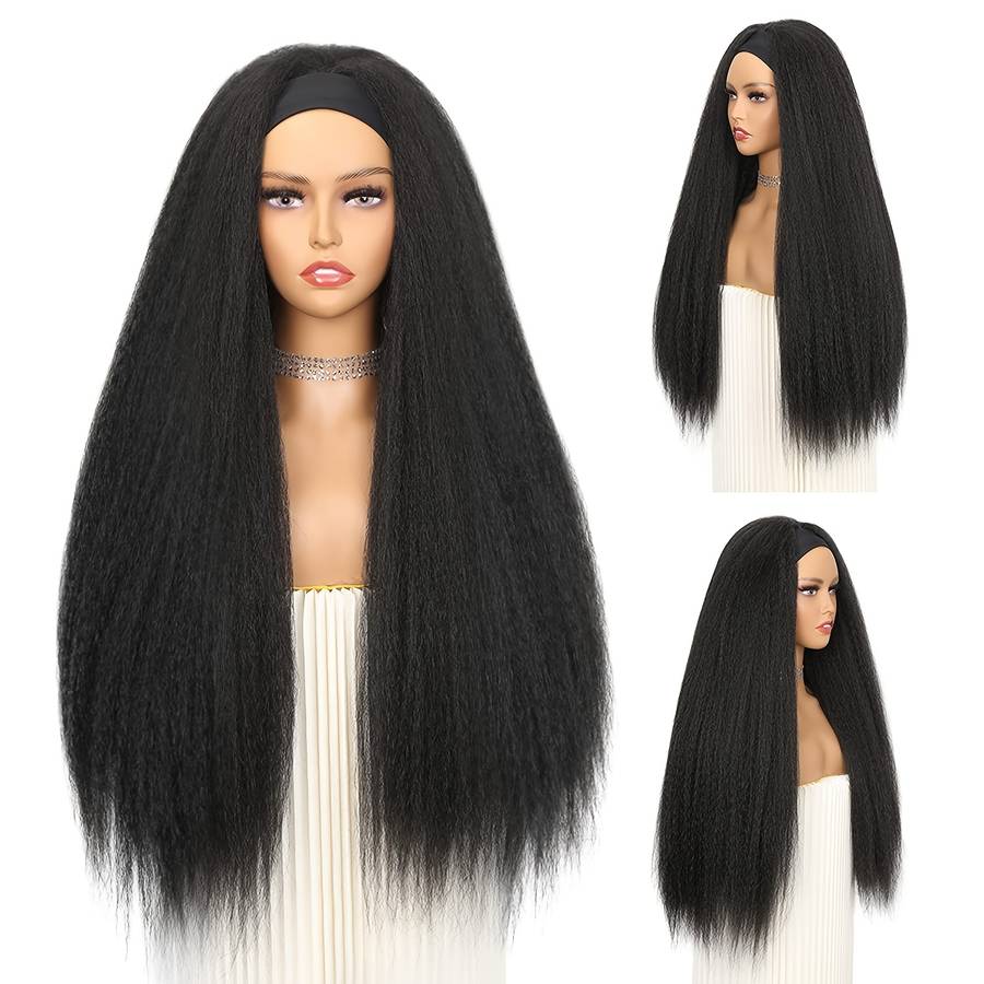 1Pc Light Yellow 55.88cm Fashion Design Wig