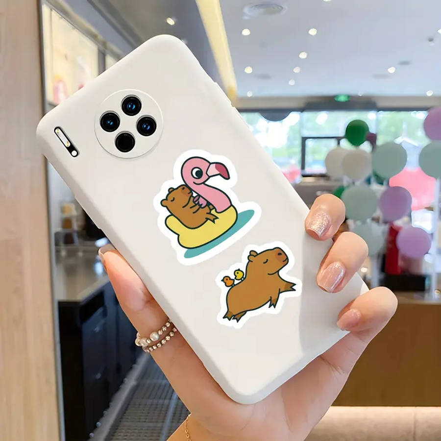 35pcs Capybara Stickers Pack - Cute Cartoon Designs