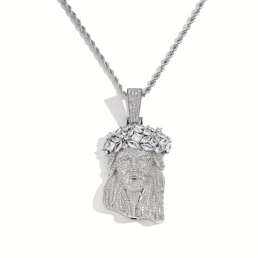 1 Piece Silver Color Jesus Theme Pendant