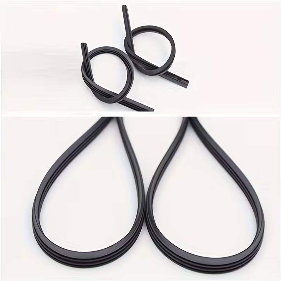 2pcs Silicone 26-inch Car Bus Universal Frameless Windshield Wiper Blade Refill Adhesive Strip Cutta