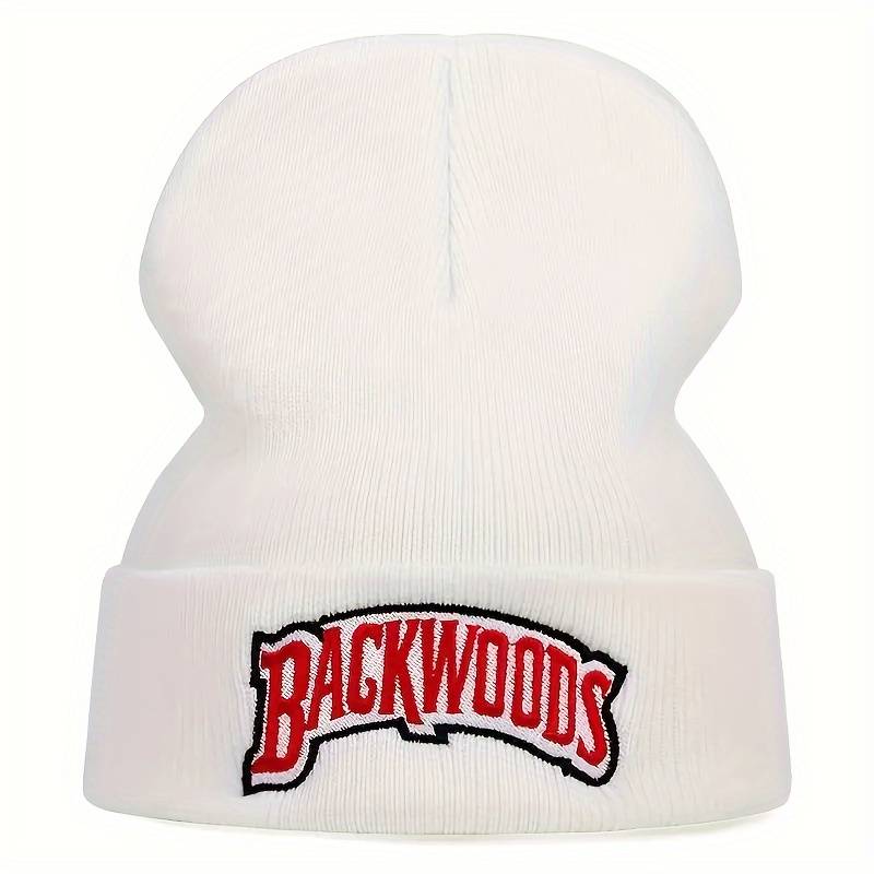 1pc 1pc Autumn And Winter Unisex Backwoods Embroidery Hip Hop Knitted Hat Elastic Foldable Trend