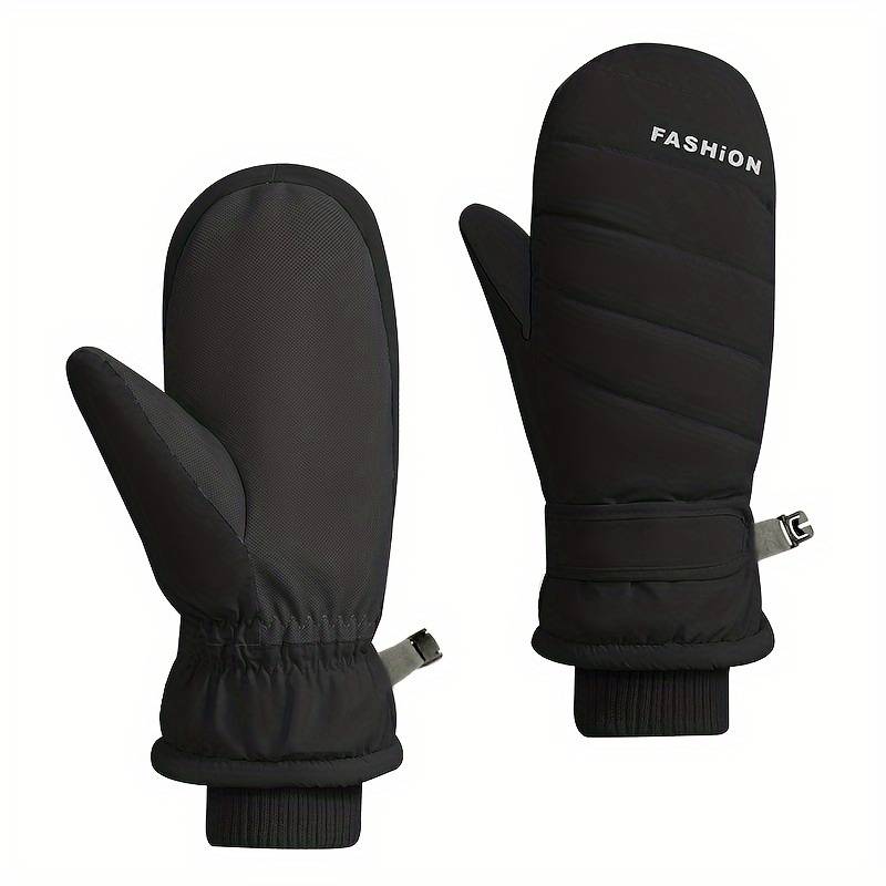 1 Pair Black One Size Warm Gloves