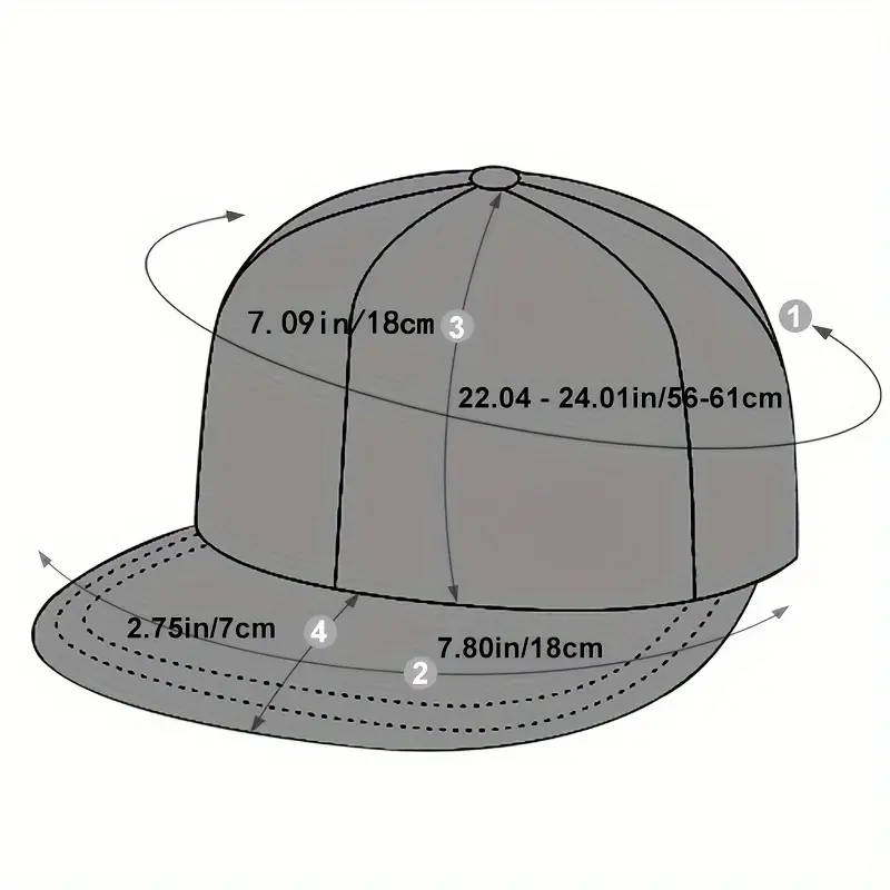 1pc Men's C Letter Side GENIUS CLUB Rotating Hat Outdoor Adjustable Sun Protection Casual Hat Spring