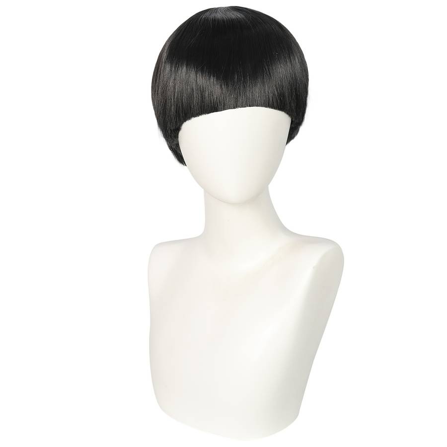 1Pc Black 25.4cm Fashion Design Wig