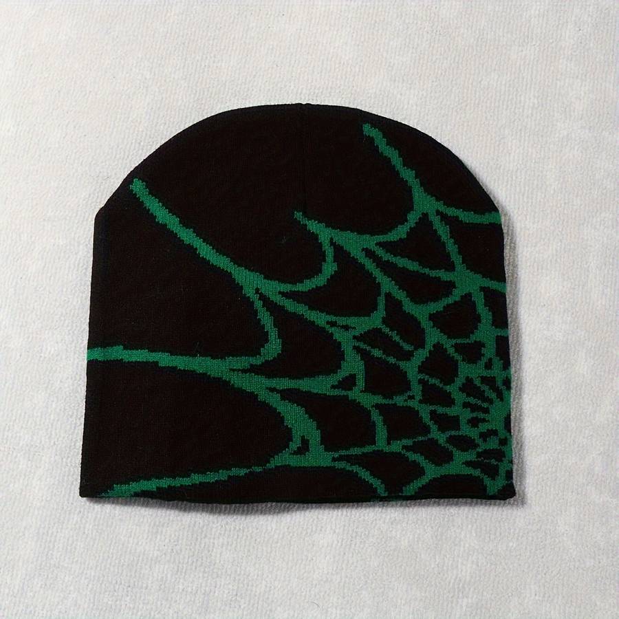 1pc Spider Web Knitted Beanie Hat Soft Lightweight Elastic and Warm Unisex Fashion Hat for Hal