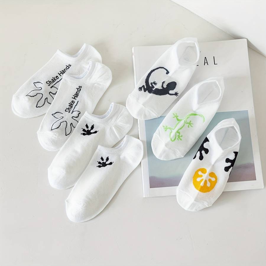 5 Pairs White One Size High Elastic Socks
