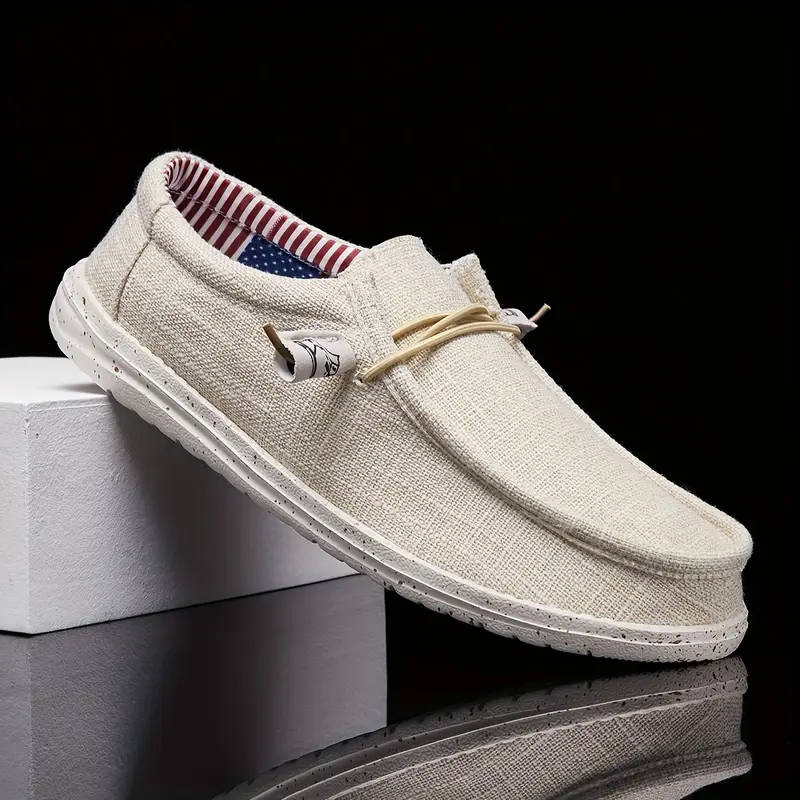 Mens Trendy Solid Casual Shoes with Adjustable Lace and Non Slip