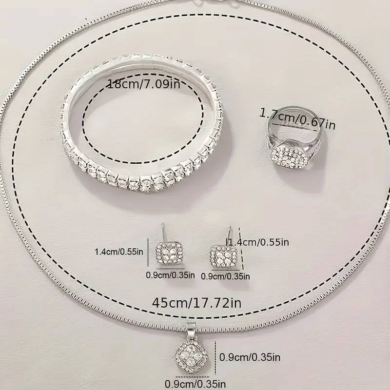 6Pcs Women Quartz Watch Jewelry Set