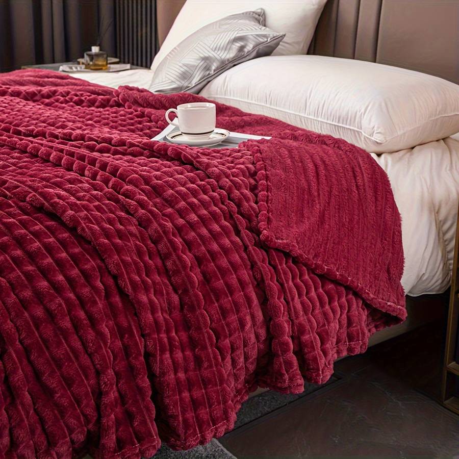 1ps Blanket Color Taro Purple size Queen 150x200