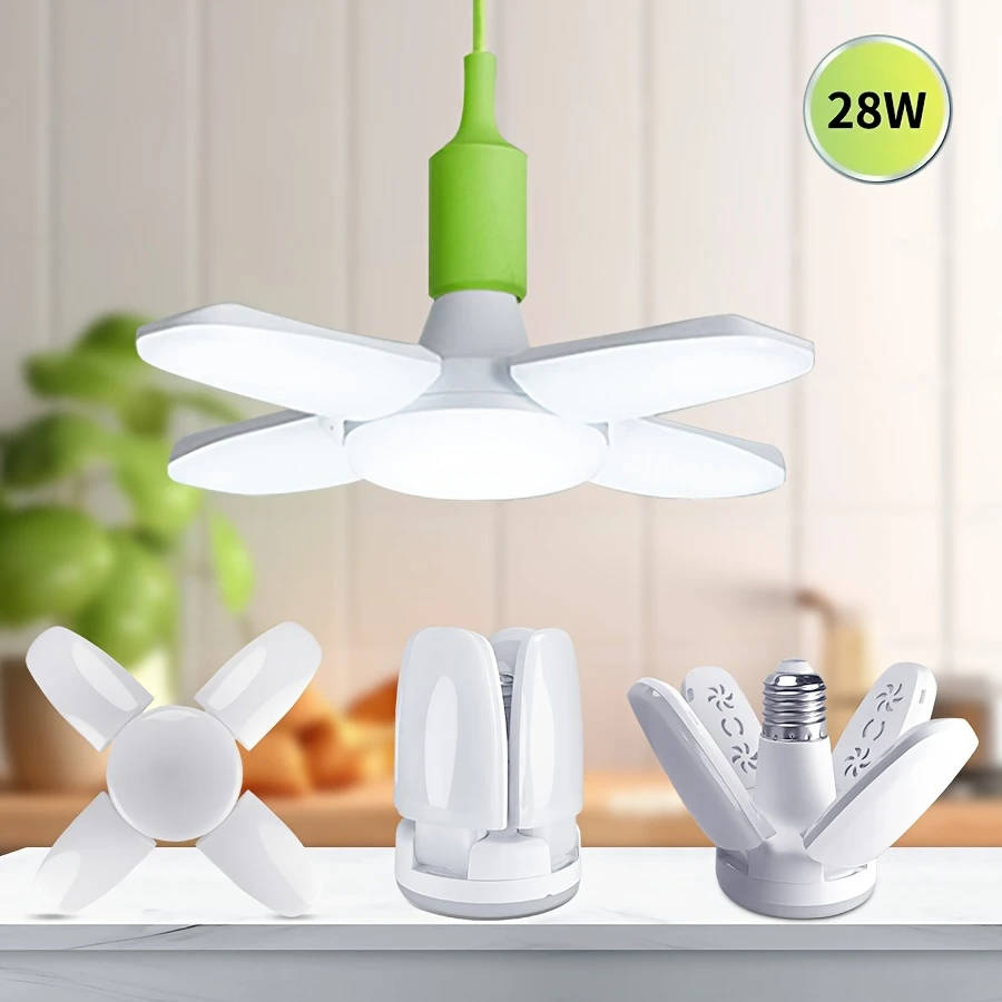 1pc LED Four-Leaf Lamp Mini Folding Light 28W  6500K Pendant Light Suitable