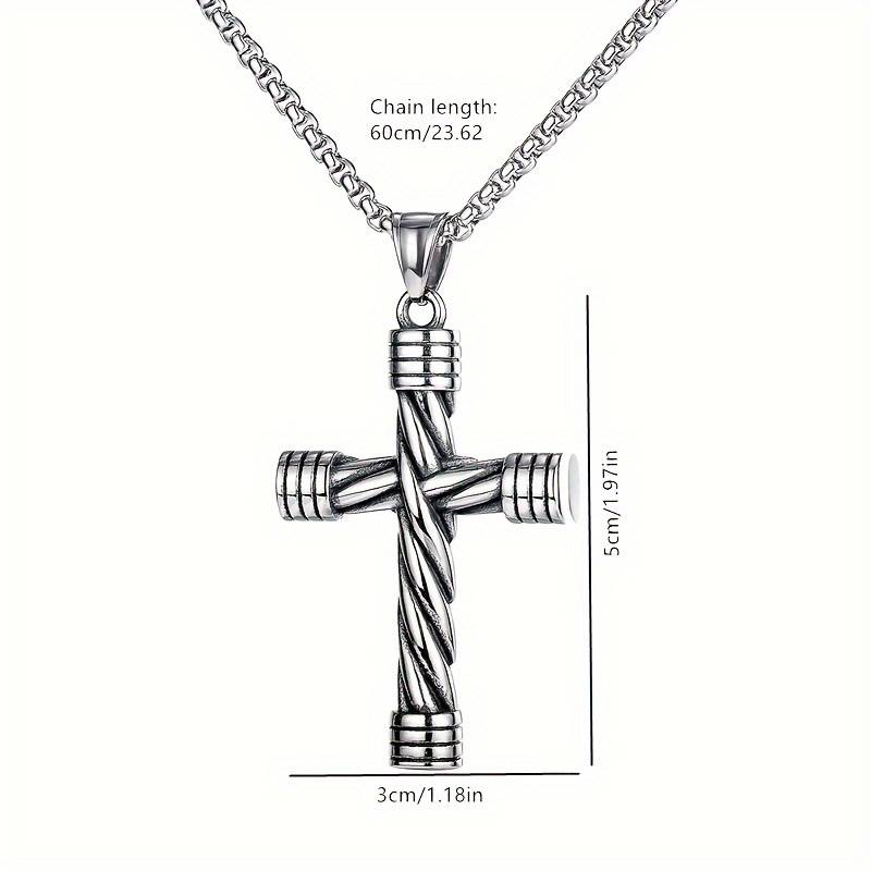 1 Piece Spiral Cross Jesus Theme Pendant