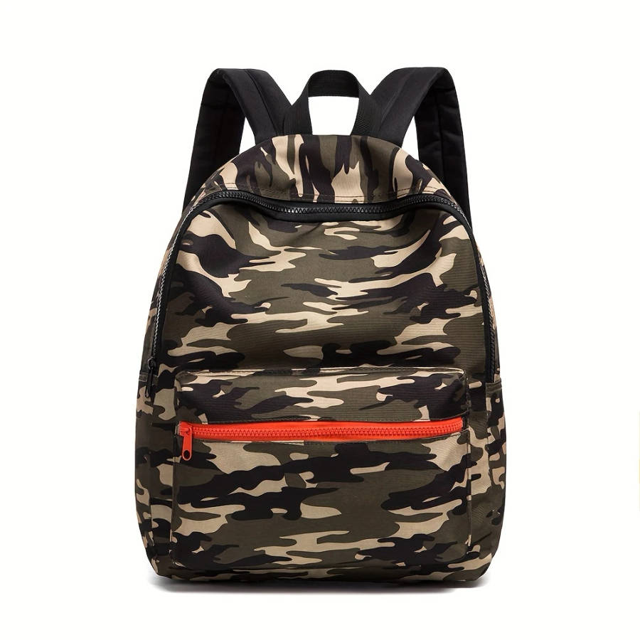 1pc Stylish Camouflage Youngsters' Backpack Lightweight Durable Polyester with Adjustable Straps Zip