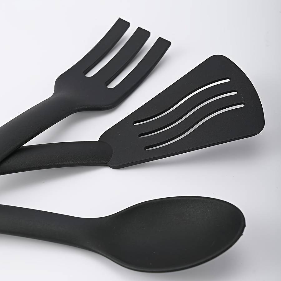 3pcs set Integrated Nylon Kitchenware Three Piece Set Kitchen Cooking Non Stick Pot Spatula