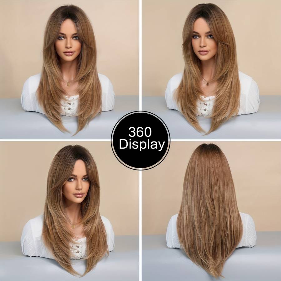 1Pc White Golden 60.96cm Fashion Design Wig