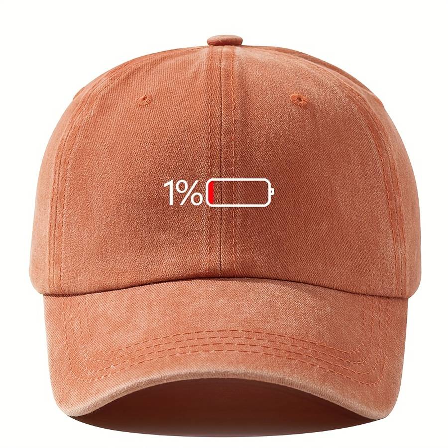 Unisex Sunshade Breathable Baseball Cap With Battery Pattern