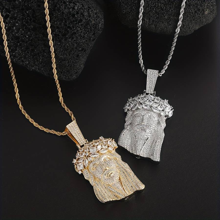 1 Piece Silver Color Jesus Theme Pendant