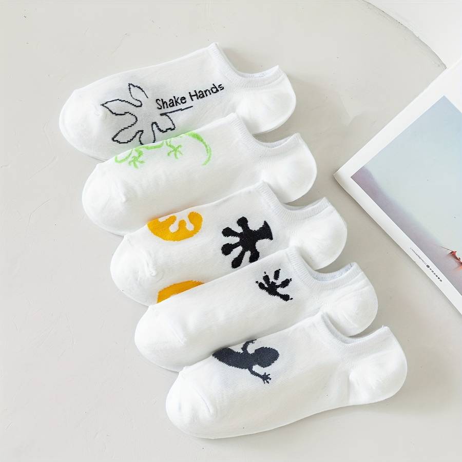 5 Pairs White One Size High Elastic Socks