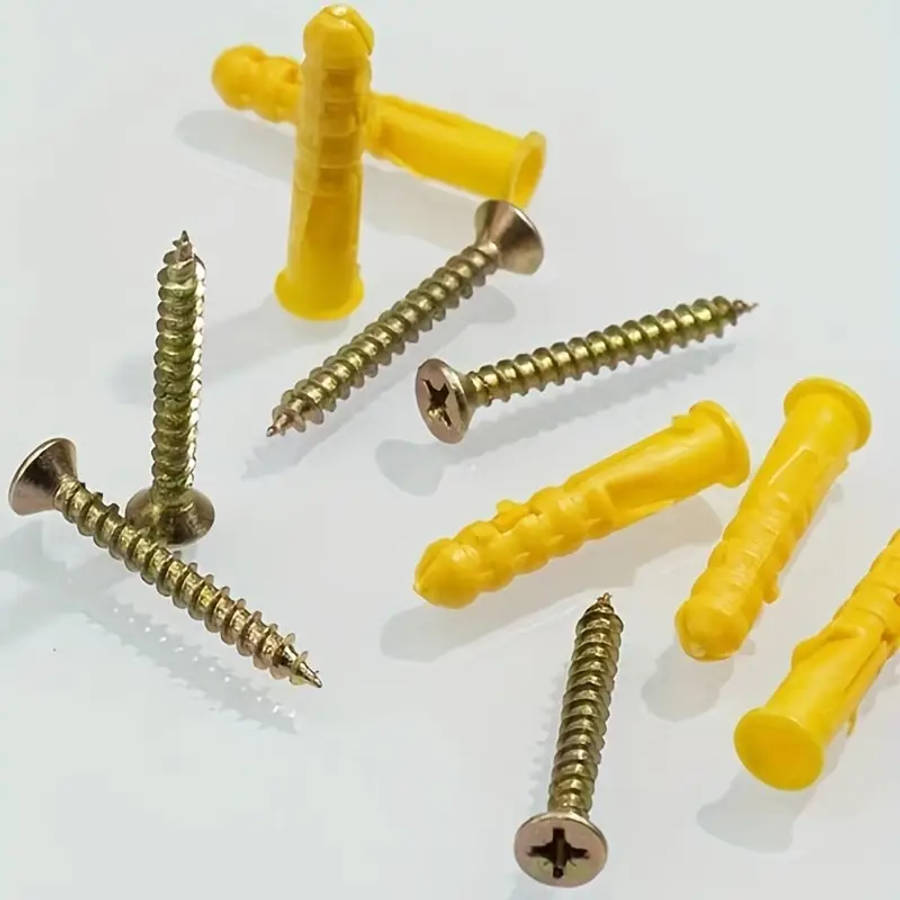 180 Pcs Self Tapping Screws With Plastic Expansion Tube In Box