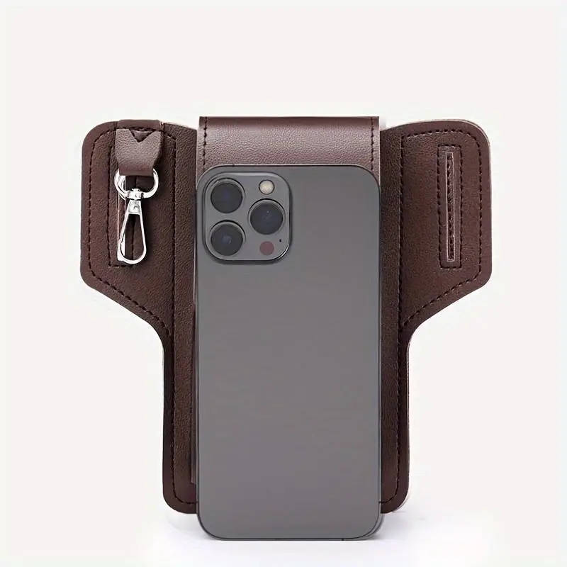 Belt Phone Bag, Faux Leather, Waterproof and Stain Resistant