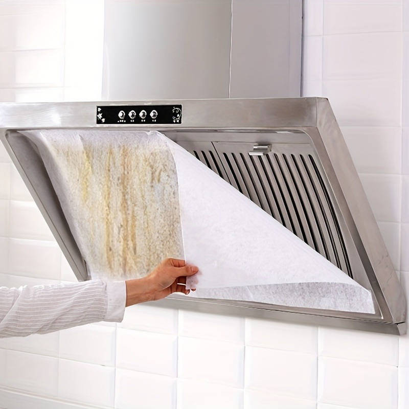 12pcs Disposable Kitchen Range Hood Oil Absorbing Filters Easy Clean Keeps Your Kitchen Fres