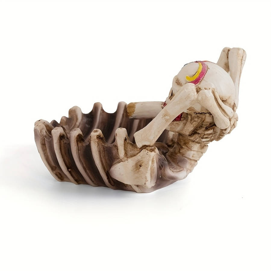 Skeleton full body resin craft ornament can be used as ashtrays storage trinkets exquisite d