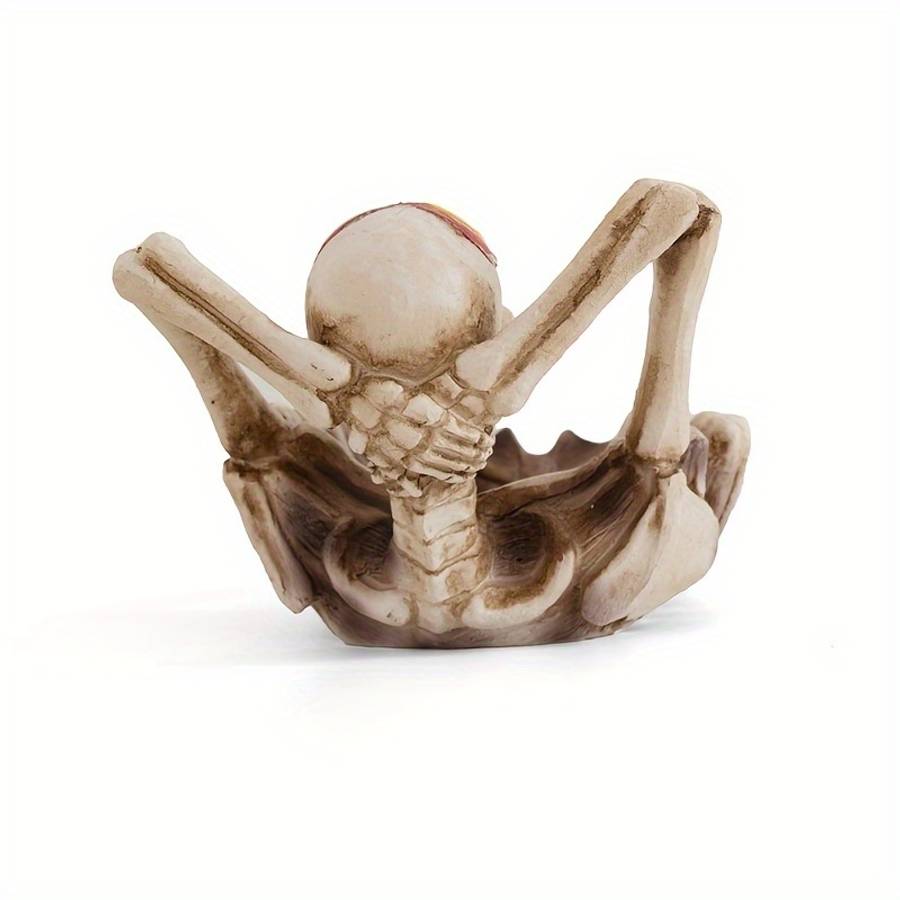 Skeleton full body resin craft ornament can be used as ashtrays storage trinkets exquisite d