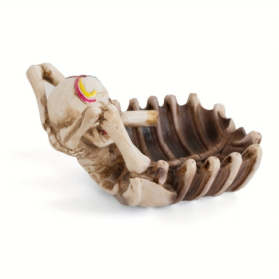 Skeleton full body resin craft ornament can be used as ashtrays storage trinkets exquisite d