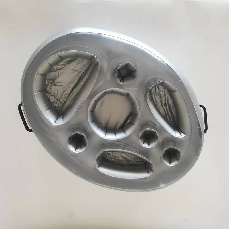 1pc Inflatable Floating Drink Holder Pool Party Drink Float with 8 holes Hot Tub Accessories for Adu