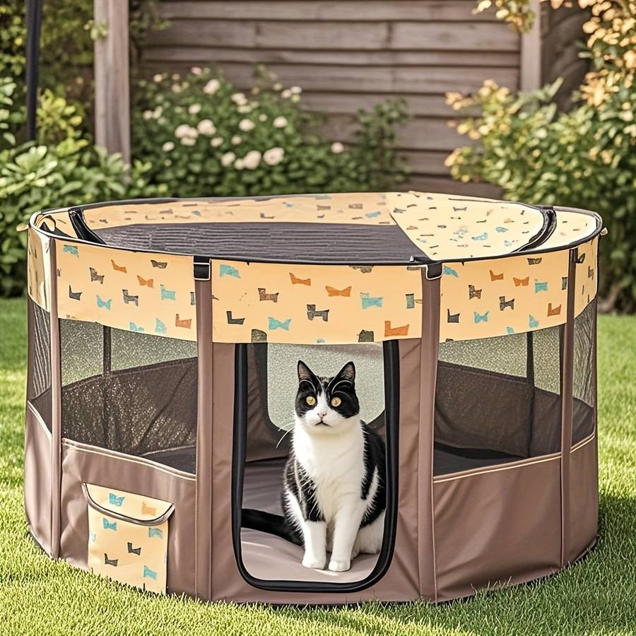 1pc Coffee Color Capacity MPet Cage