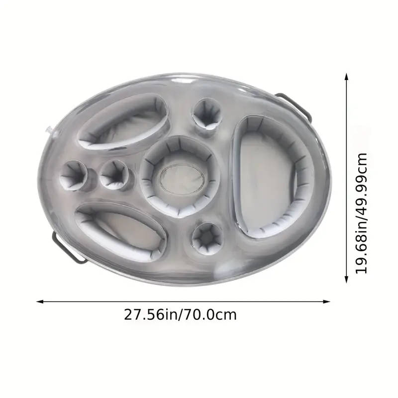 1pc Inflatable Floating Drink Holder Pool Party Drink Float with 8 holes Hot Tub Accessories for Adu