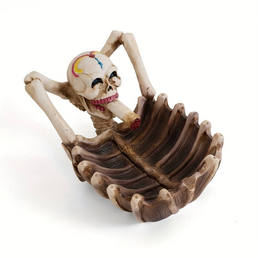 Skeleton full body resin craft ornament can be used as ashtrays storage trinkets exquisite d