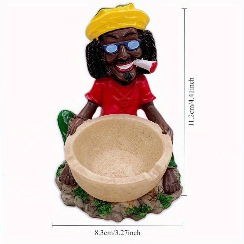 1pc A Jamaican-Style Ashtray Featuring a Beautifully Crafted Resin Design Perfect for Home Use S