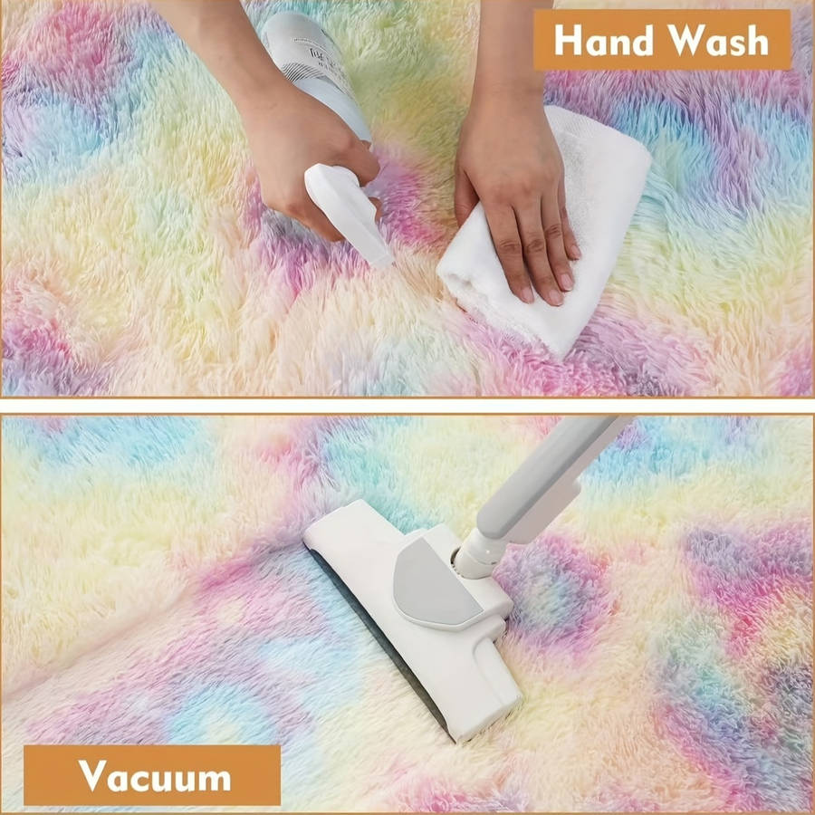 1Pc Iridescent Rainbow Color 79.98x79.98cm Floor Mat
