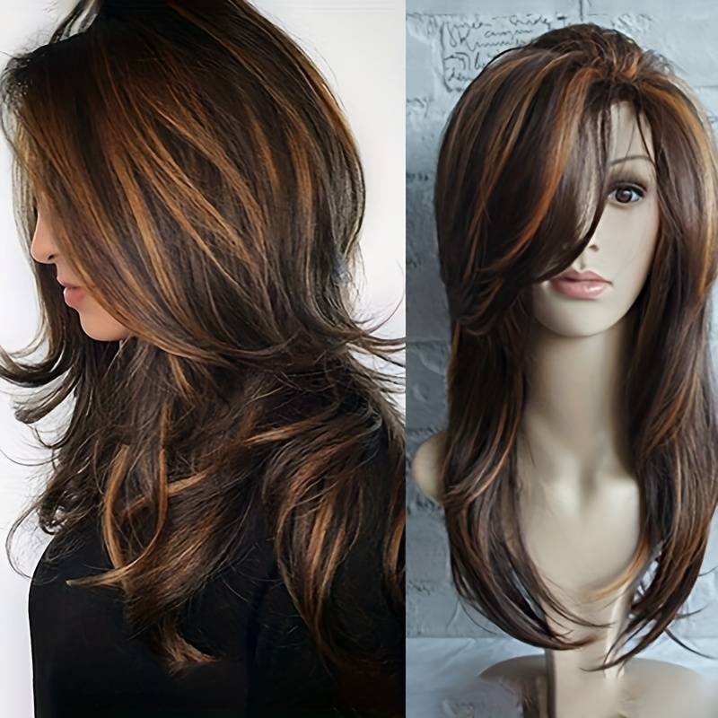 1Pc Dark Brown 40.64cm Fashion Design Wig