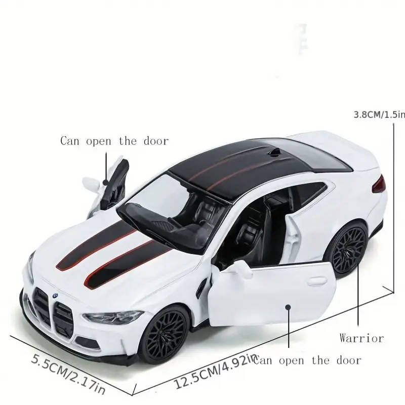 RMZ City 1:36 Scale BMW M4 CLS Alloy Diecast Model Car, Pull-Back Operation, Metal Vehicle