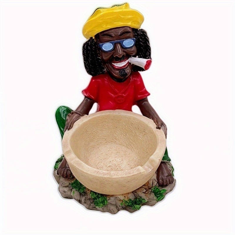 1pc A Jamaican-Style Ashtray Featuring a Beautifully Crafted Resin Design Perfect for Home Use S
