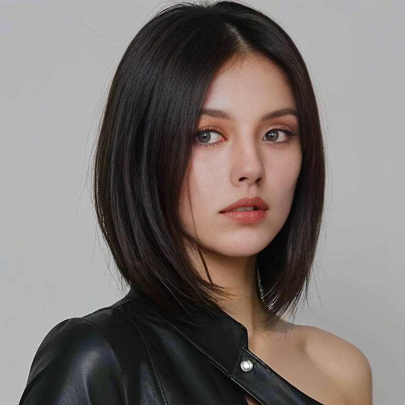 1Pc Dark Brown 30.48cm Fashion Design Wig