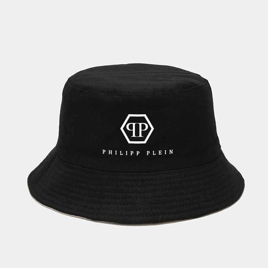 Philipp Plein Bucket Hat Lightweight Polyester Sun Hat With Logo Design Foldable Fisherm