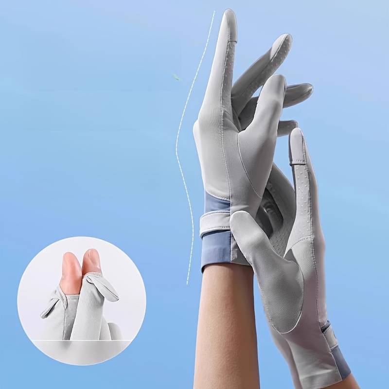 1 Pair Pink Purple Breathable Non Slip Gloves