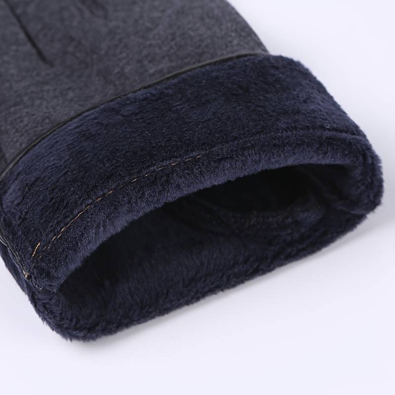 1 Pair Black Warm Gloves