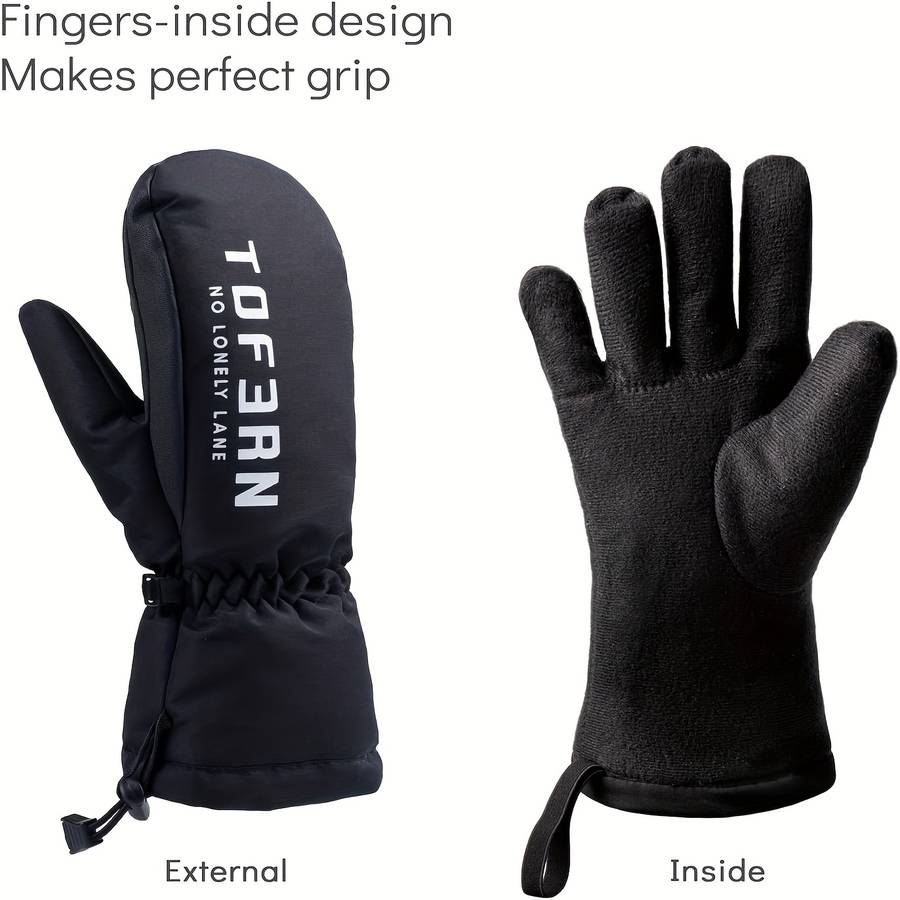 1 Pair White Size L Warm Gloves