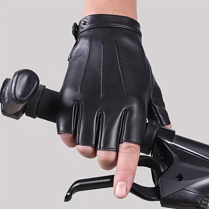 1 Pair Black Outdoor Sports Gloves