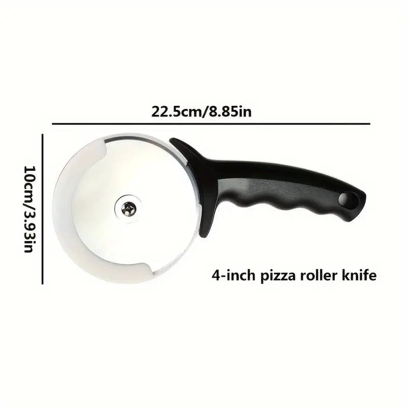 1pc Stainless Steel Pizza Cutter Perfect for Slicing Serving Ideal Baking Tool for Home and Professi
