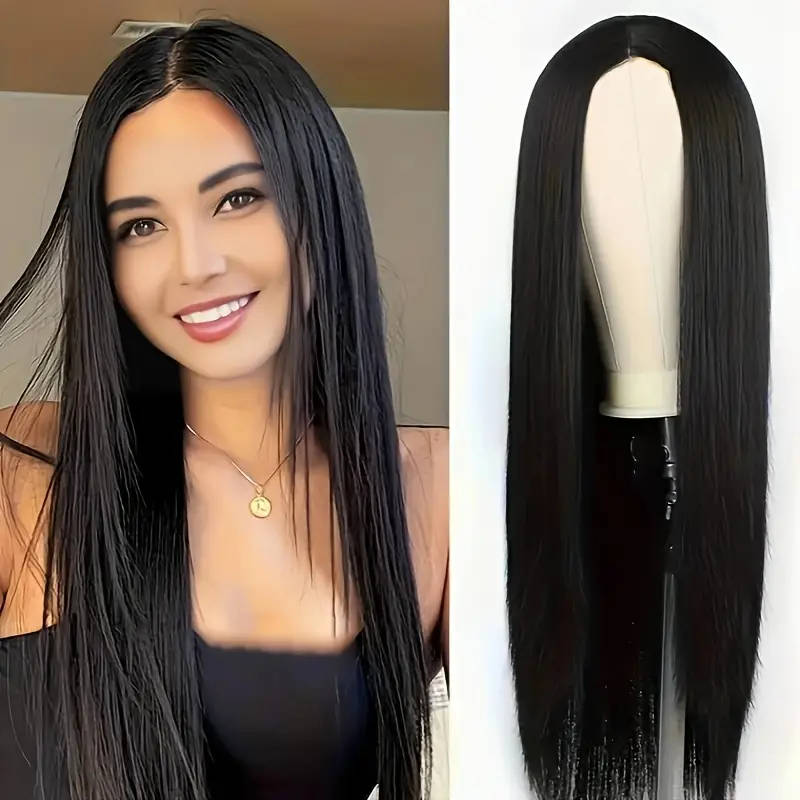 Women's Long Black Straight Wig