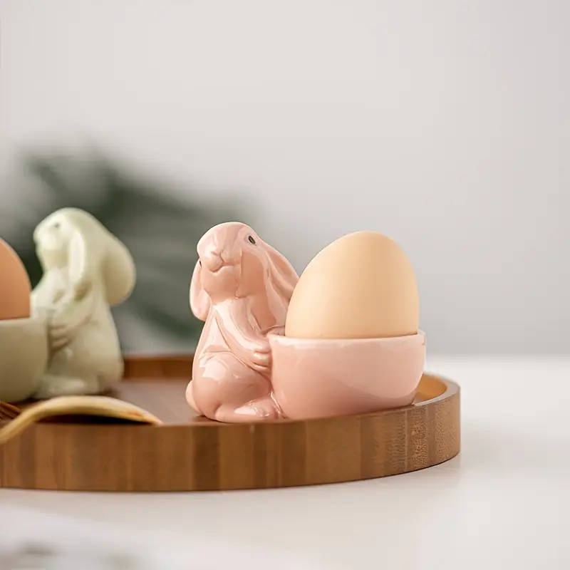 Ceramic Rabbit Egg Cup Holder