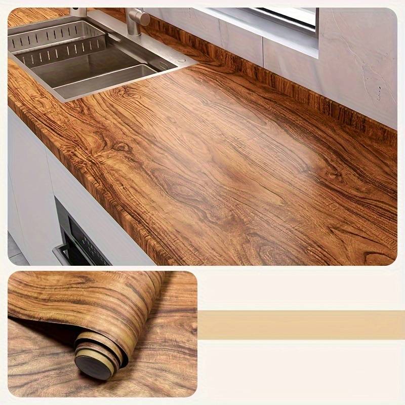1PC Wall StickersWood Color60cmX500cm 23.62inX196.85in