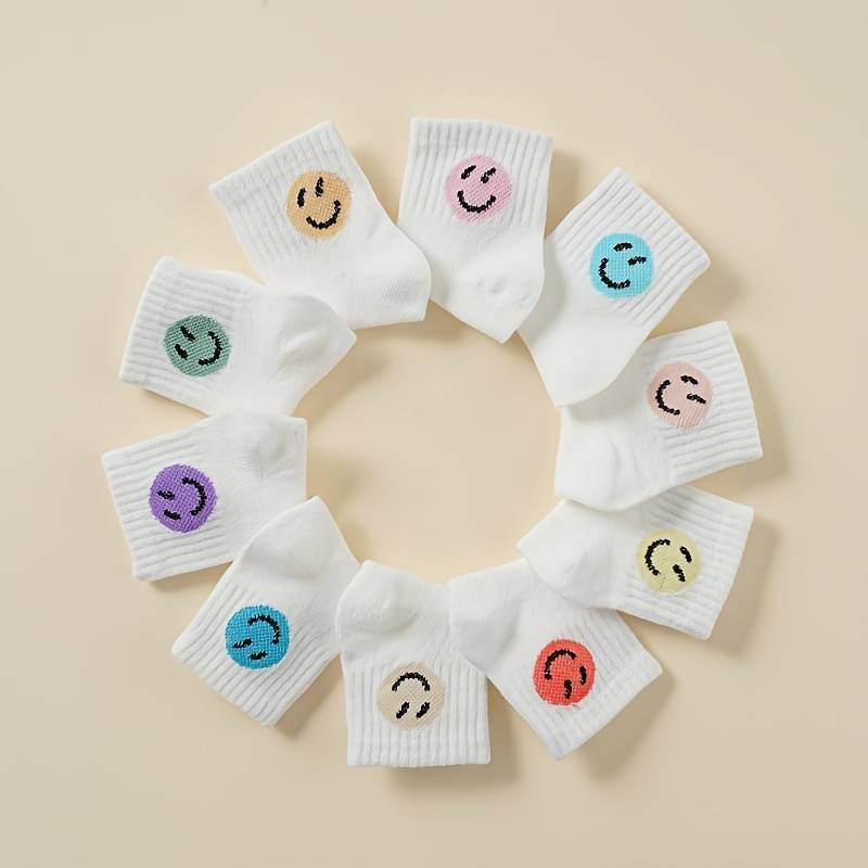 10 Pairs White S High Elastic Socks