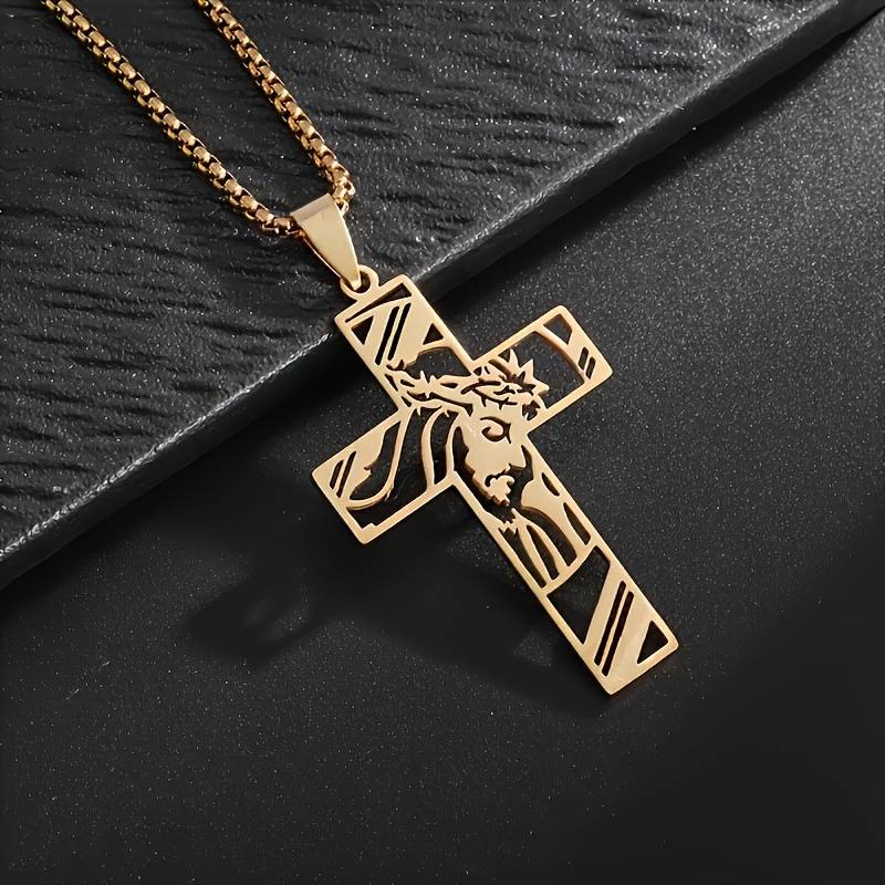 1 Piece Silvery Jesus Theme Pendant