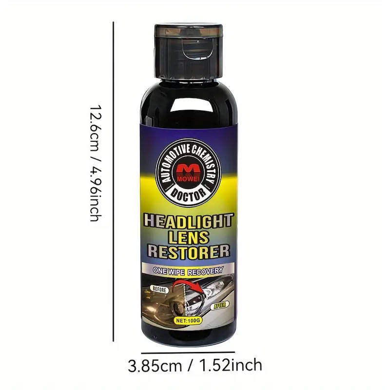Car Headlight Restoration Cream Brightens Cleans Yellowed Lamps for Enhanced Visibility